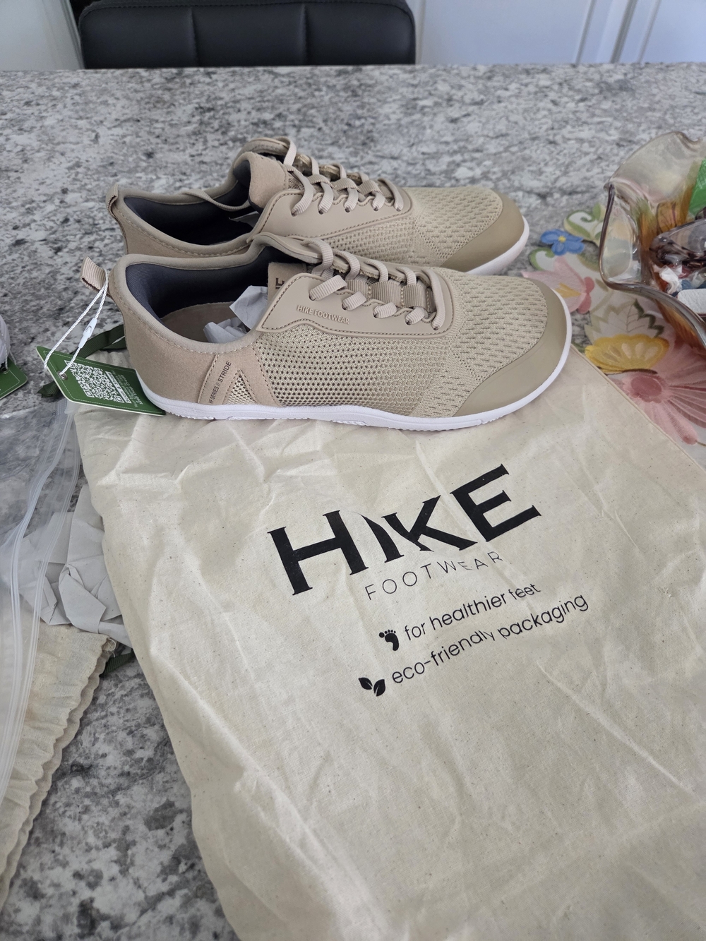 New HIKE Footwear Women’s Beige Knit Athletic Sneakers S, 9